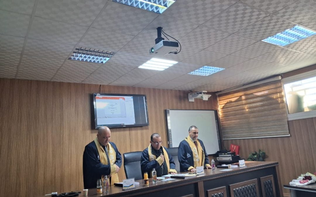مشاركة علمية في مناقشة رسالة ماجستير بجامعة مصراتة