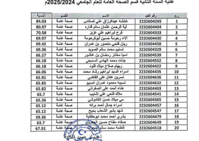 قسم الصحة العامة